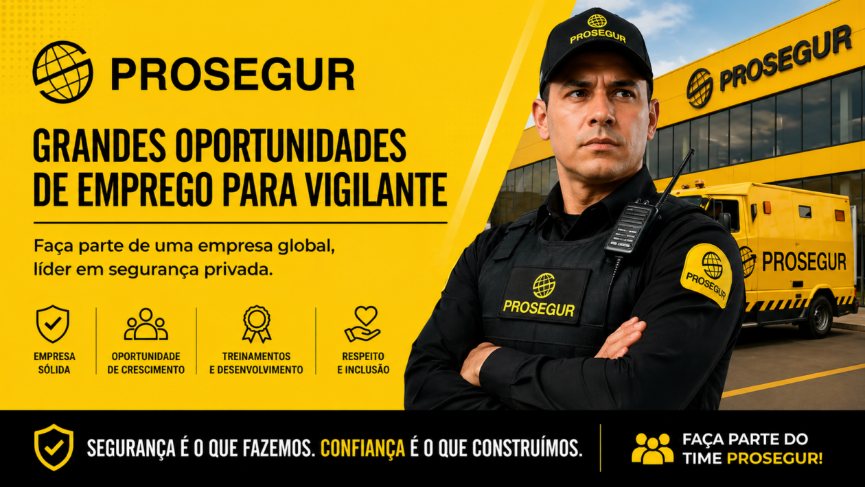 Prosegur: Grandes oporrtunidades de emprego para vigilante