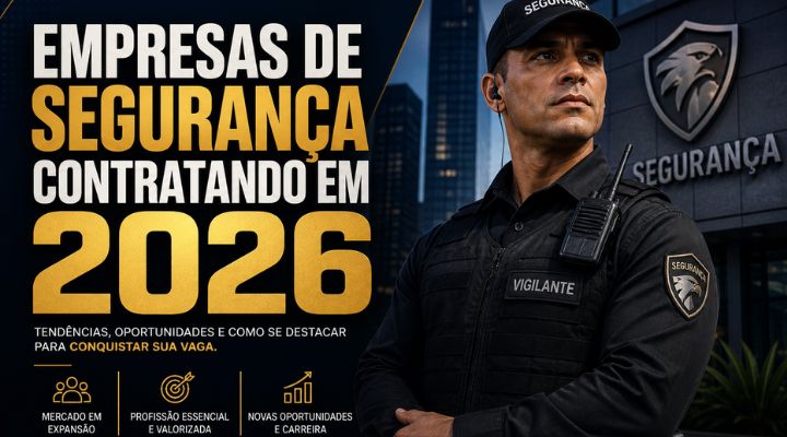 Empresas de segurança contratando vigilantes em 2026 Brasil.